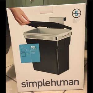 Simplehuman 10 litre in cabinet trash can BNIB